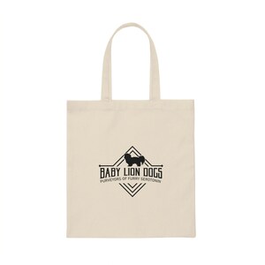 Baby Lion Dogs Logo Canvas Tote Bag