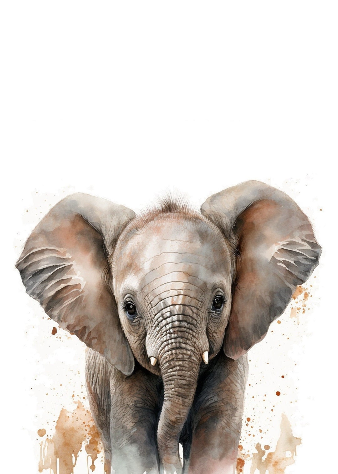 Baby Elephant (digital Download) - Wall Art - Nursery Art Prints ...