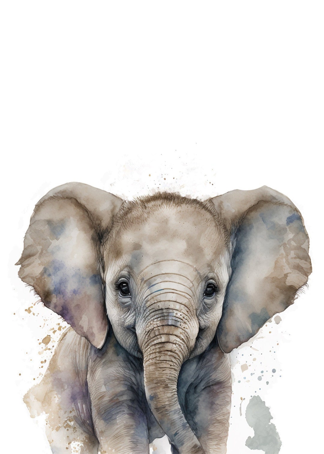 Baby Elephant digital Download Wall Art Nursery Art Prints Safari ...