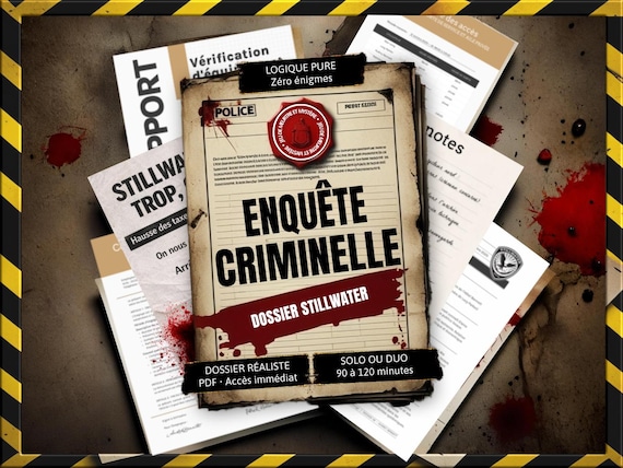 Jeu d’enquête criminelle PDF | Dossier Cold Case réaliste, jeu de détective pour adultes (téléchargement numérique)