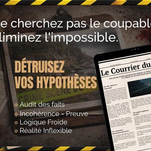 Jeu d'enquête criminelle pdf | Dossier Cold Case Realistisch, opsporingsonderzoek voor volwassenen (numérique charge) afbeelding 2