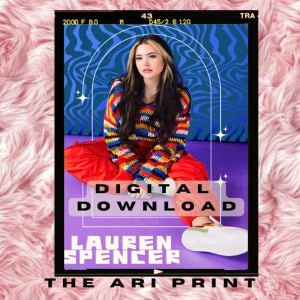 Lauren Spencer Poster| Celebrity Poster| Digital Artwork| INSTANT Download| Gift| Dorm Room Decor