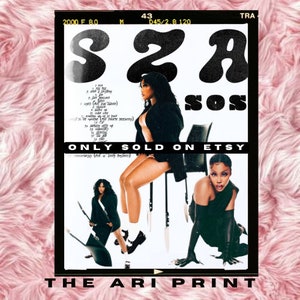 SZA SOS Poster| Celebrity Poster| Digital Art| Music Album Poster