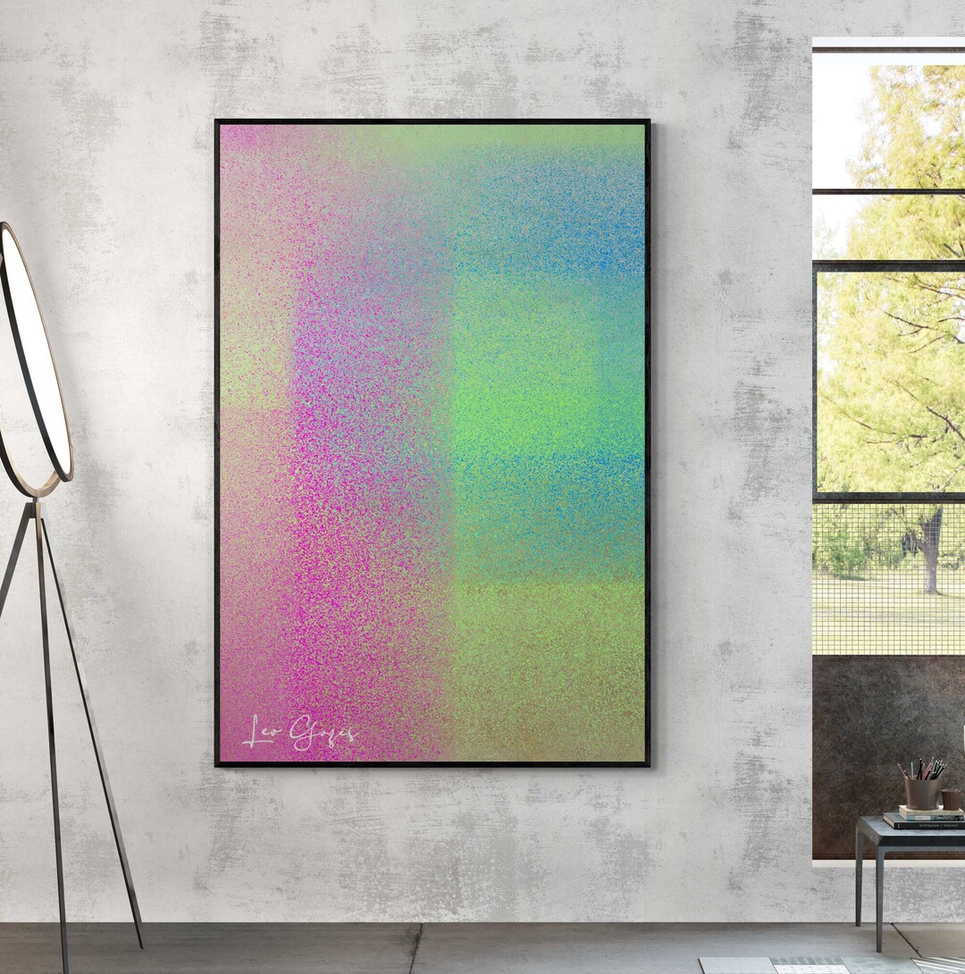 Wall Art Purple Green ABSTRACT Print Poster ABSTRCT Canvas Poster ...