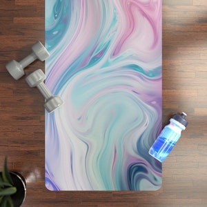 Pastel Swirls Yoga Mat Yoga Lover Gift Fitness Lover Gift for her