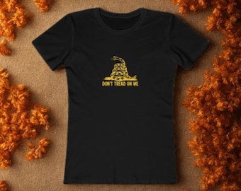 Women's Gadsden Flag Shirt: Patriotic Liberty Tee - Don't Tread on Me