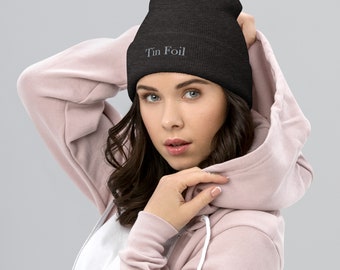 Tin Foil Hat, Winter Knit Cap,  Conspiracy Theorist Beanie, For Men, For Women
