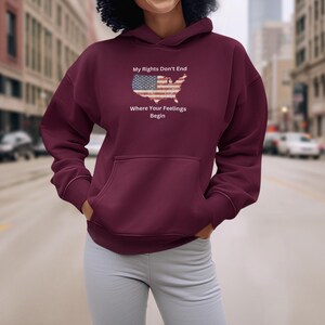 Freedom Statement Hoodie: Distressed USA Flag, Unisex Patriotic Sweatshirt