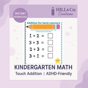 Hoja de trabajo de suma y cuenta: Matemáticas básicas imprimibles (Descarga PDF)