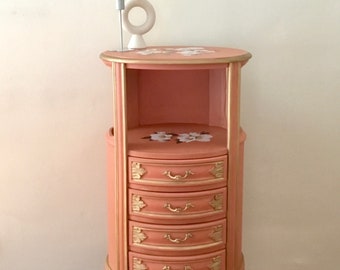 Hand repainted vintage chest of drawers