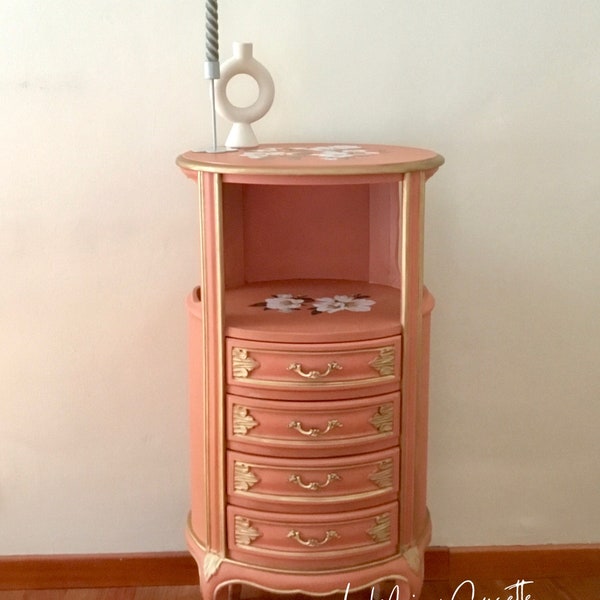 Hand repainted vintage chest of drawers