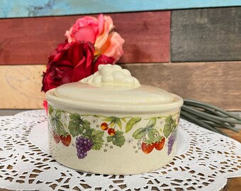 Fruit design butter dish