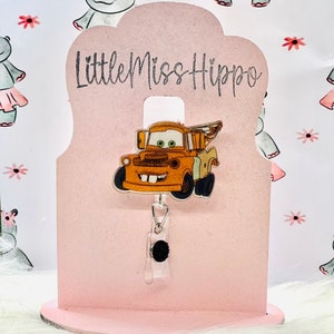 Mater from lightning mcqueen badge reel