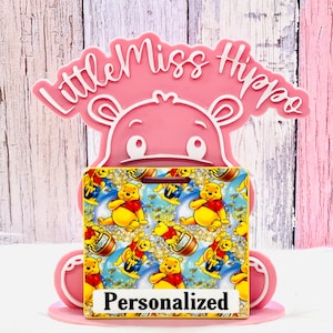 Pooh bear honey Badge Buddy 1/16 thick  (ID badge holder) badge buddies