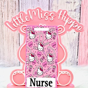 Personalized Nurse HK badge buddy Badge Buddy 1/16 thick (ID badge holder) badge buddies