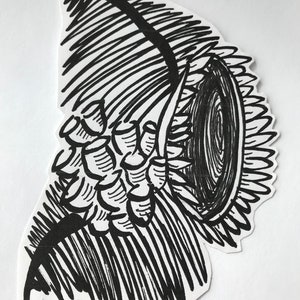 Sticker tournesol et roses - 10 x 15 cm (4 x 5 po.)