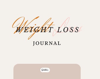 Weight Loss Journal  with Workout Planner Meal Tracker |Digital Fitness Planner for iPad, Hyperlinked PDF for Goodnotes, Notability, Xodo