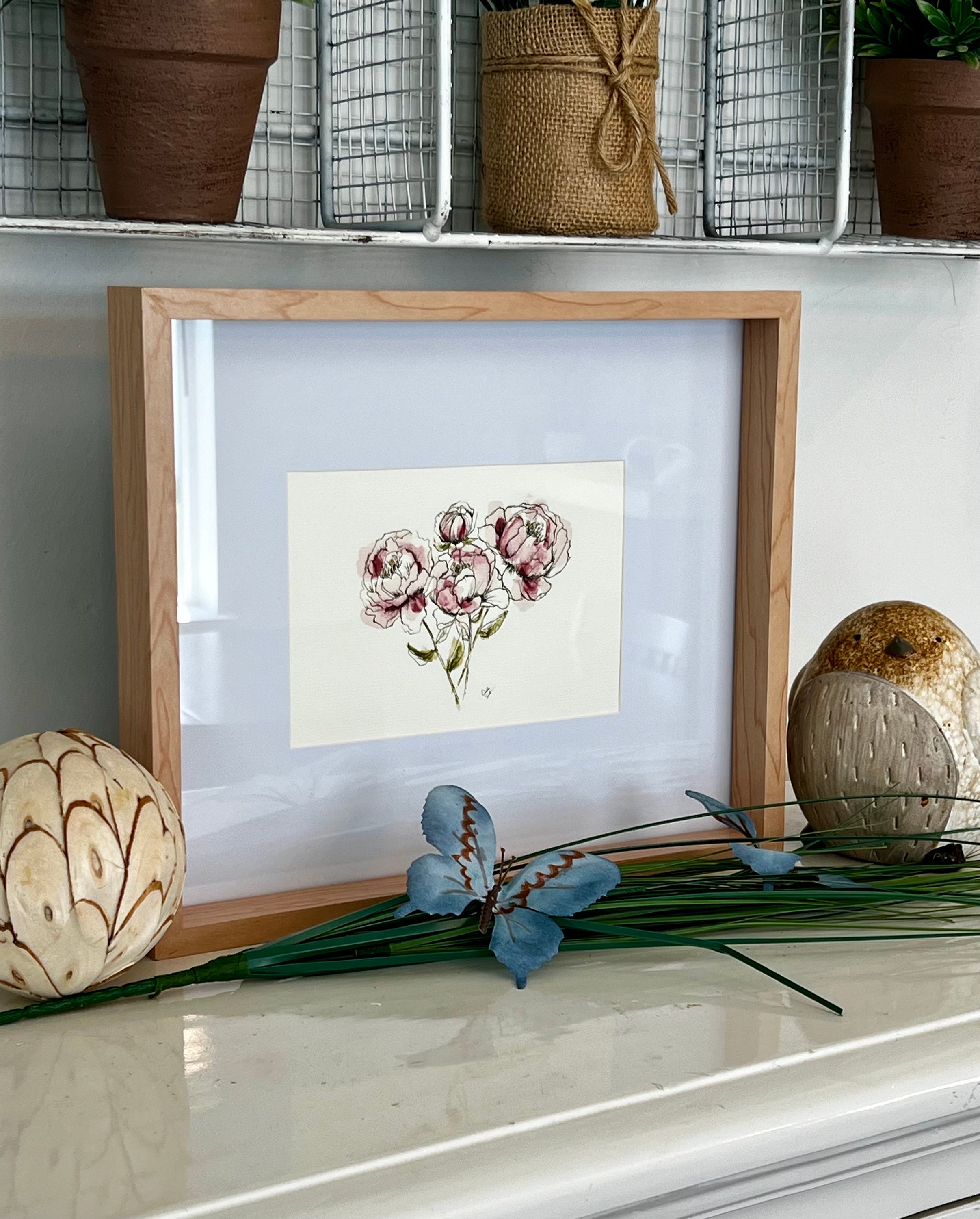 Peony Watercolor Card Set • Spring Cards • Floral Note Cards • Blank ...