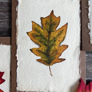 Vintage Fall Leaves Card Set • Autumn Cards • Fall Note Cards • Blank ...