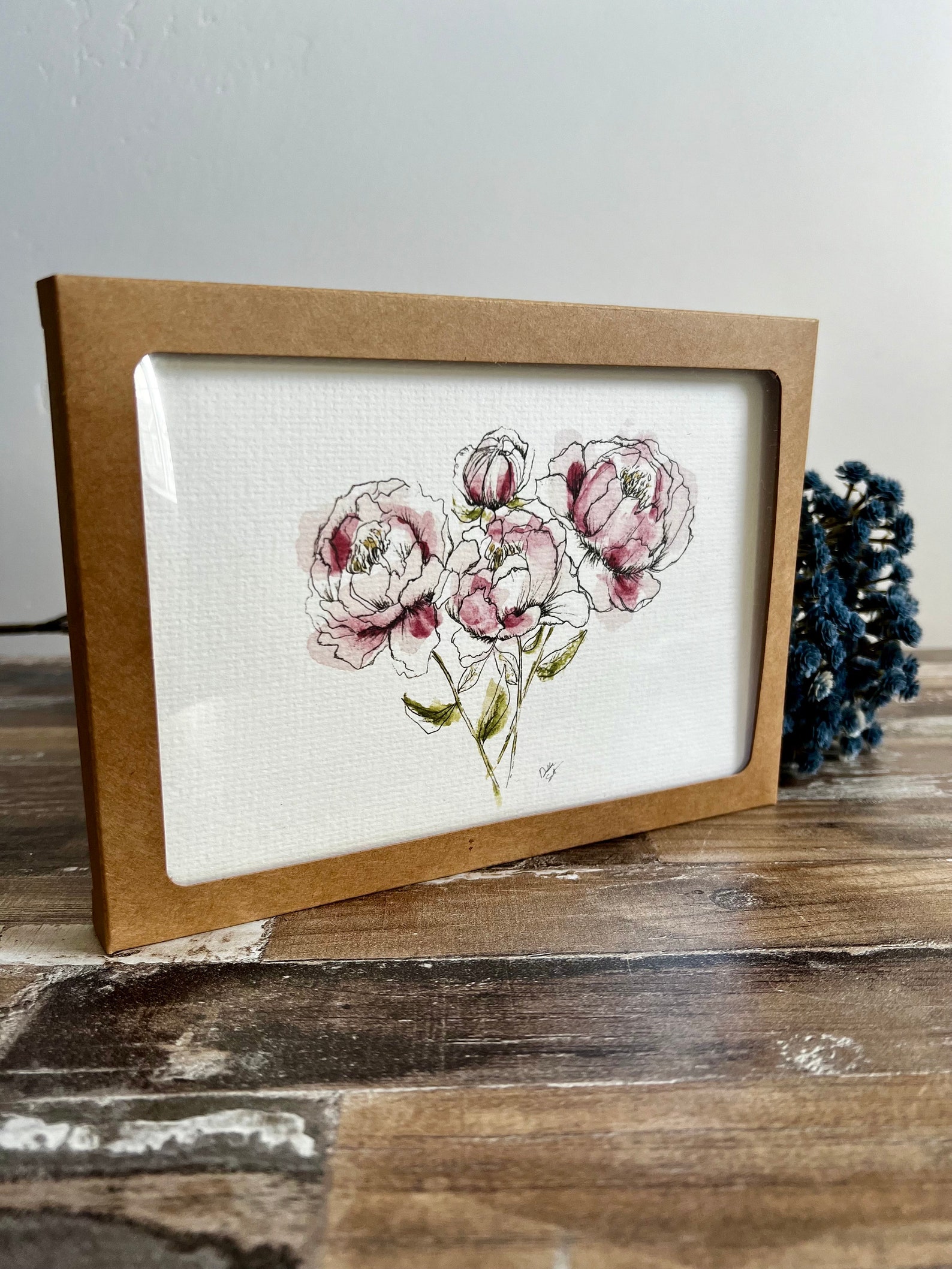 Peony Watercolor Card Set • Spring Cards • Floral Note Cards • Blank ...