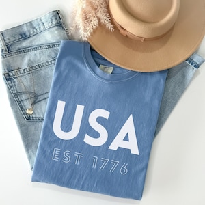 USA From Sea to Shining Sea T-shirt WAVES Comfort Colours