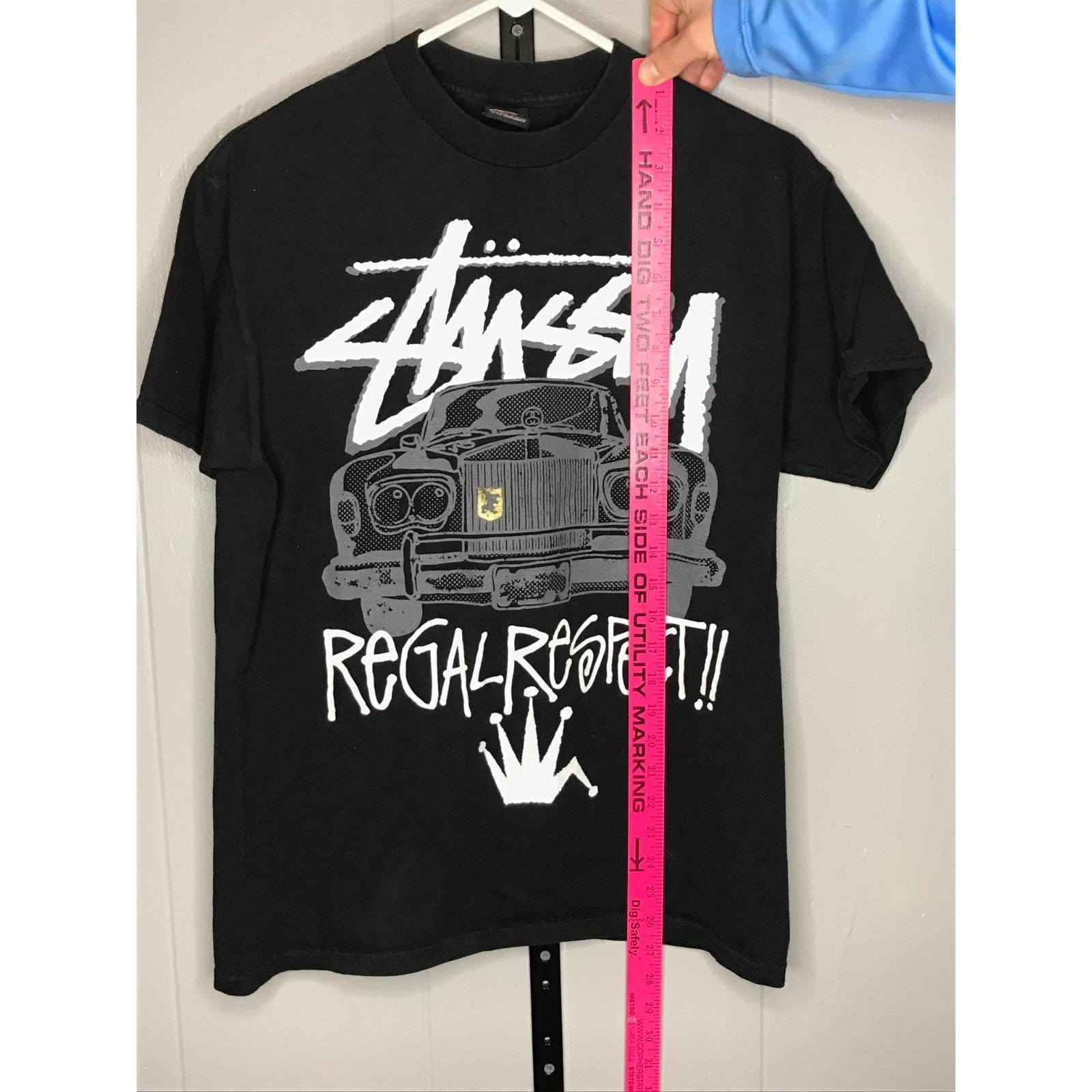 Vintage Stussy Star Graphic Spellout Regal T Shirt Size MD Shirt