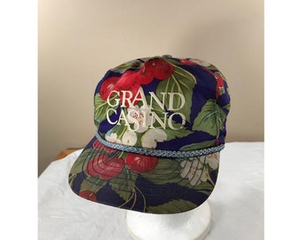Vintage Grand Casino Floral rope snapback hat cap