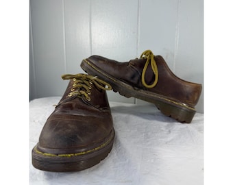 Vintage 90s Dr Doc Martens 1561/59 Oxford Shoes Brown Leather England US 5 UK 34