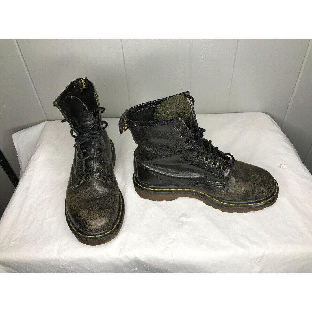 Dr. Martens 10-Eye Boots 9 Men's 28.0cm unclear black type Vintage Second Hand