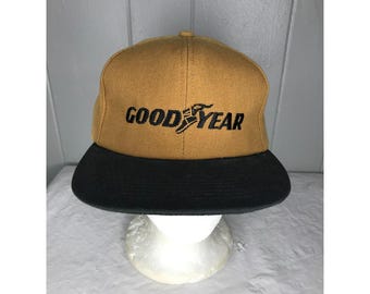 Goodyear Indy 500 Swingster Hat USA Made Navy Rope Snapback
