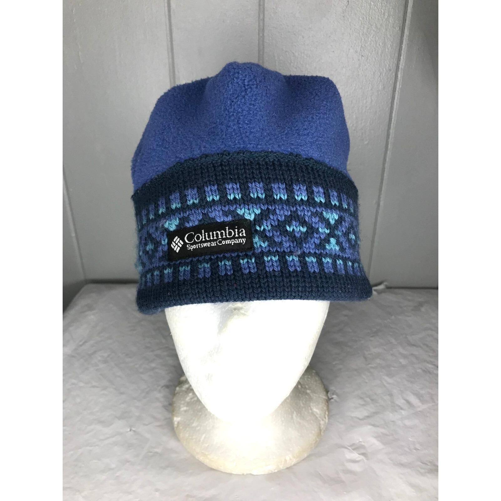 Vintage Columbia Wool Fair Isle Pattern Knit Beanie Toque  display picture 2