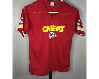 ヴィンテージ フランクリン NFL カンザスシティ チーフス フットボール ジャージ ユース M 裏面無地