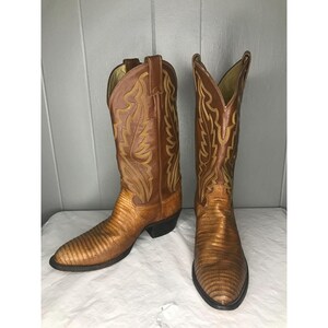 Justin 8303 Exotic Lizard westerncowboylaarzen damesmaat 7,5 D Gemaakt in de VS