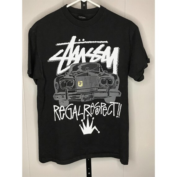 Vintage Stussy Star Graphic Spellout Regal T Shirt Size MD Shirt