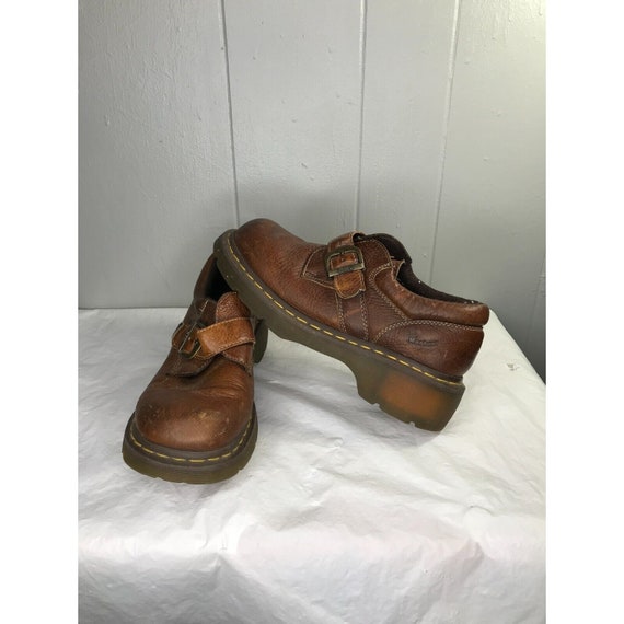 VTG Doc Martens DM Shoes Unisex W9 M8 Brown Leather Monk Strap Chunky Y2K 3A78 Etsy Canada