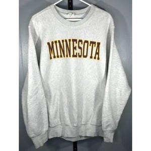 Vintage University of Minnesota Golden Gophers Crewneck sweatshirt pro weave mens sz Lg