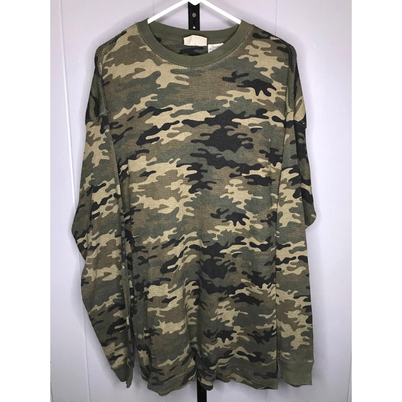 トップス BELVET Camo Thermal L Camo Thermal Shirt