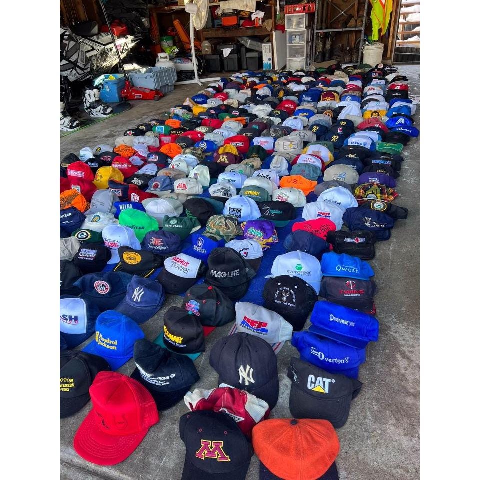 Mystery Lot of 5 Vintage Hat Caps Snapback, Rope, Trucker  display picture 3