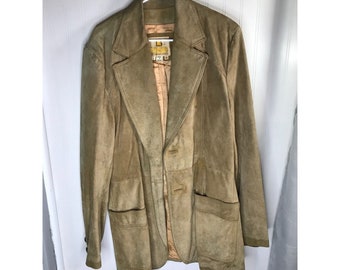 Vtg Bermans Heavy Shearling Sheepskin Coat Rancher Marlboro Man Jacket Sz 44 L