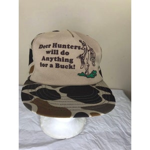 Vintage Deer hunting camo snapback hat cap