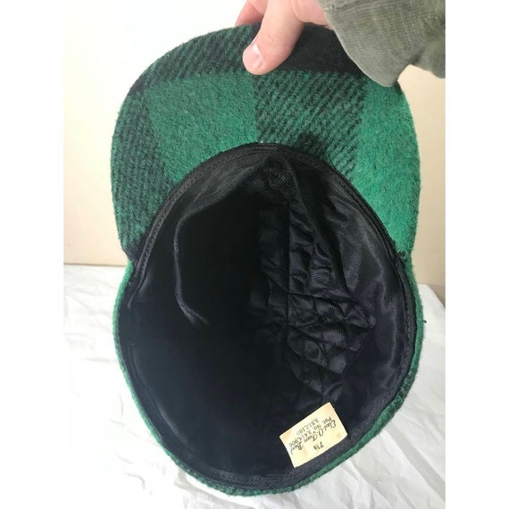 Vintage Pioneer Farming seed plaid winter hat cap… - image 5