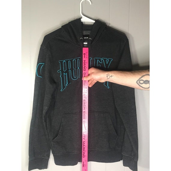 Sweat à Capuche Vintage Hurley Y2K - Taille XL, Noir, Style Surf Skate Grunge