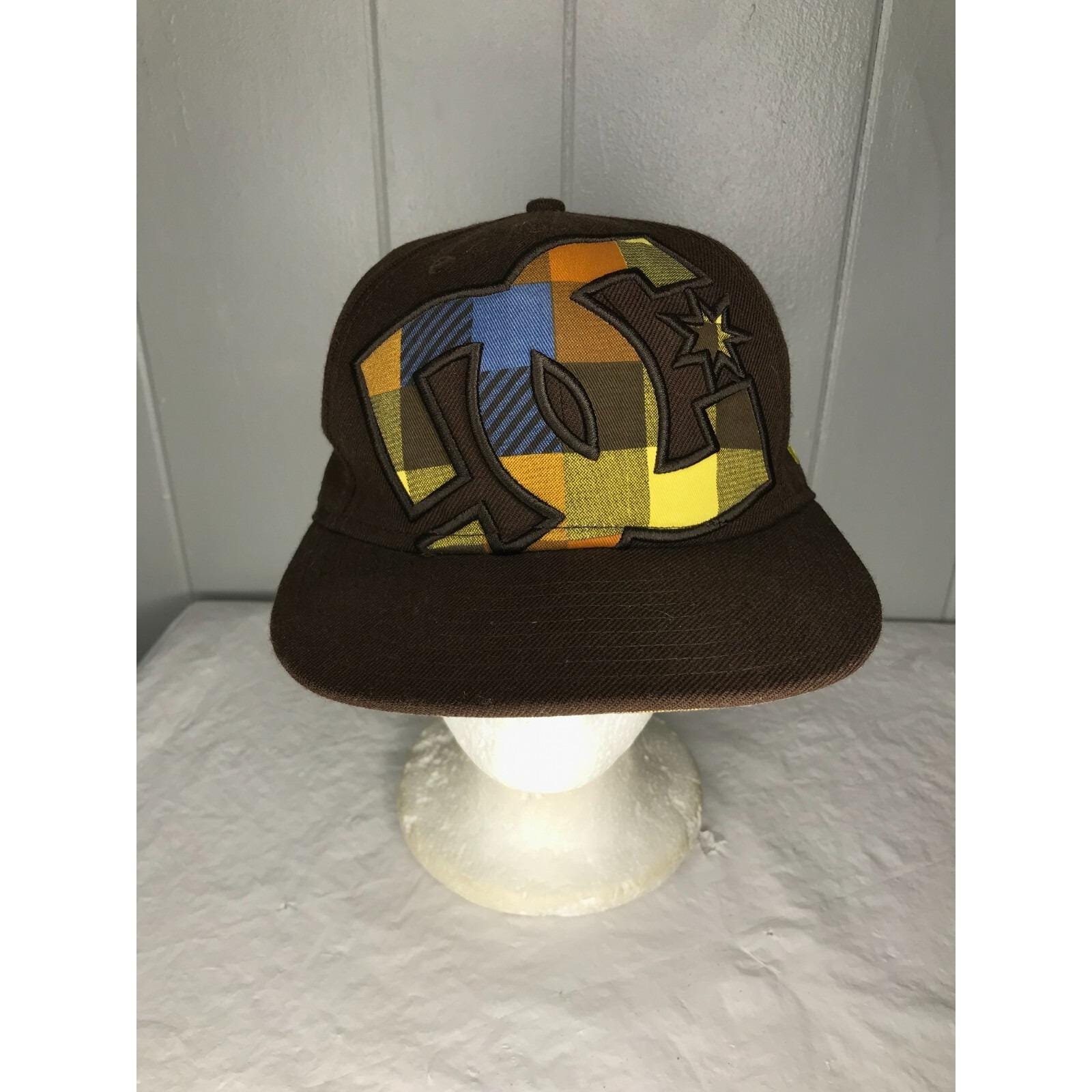 DC Shoes Hat Cap Fitted Men 1/4 Brown New Era Skater