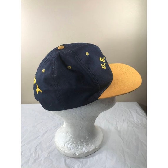 Vintage US navy back spellout snapback hat cap MA… - image 4