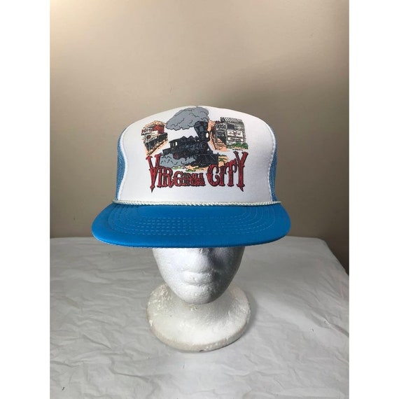Vintage Virginia city trucker mesh snapback hat cap