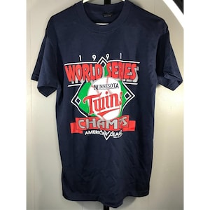 Vintage Minnesota Twins 1991 World Series Champs Tshirt sz LG