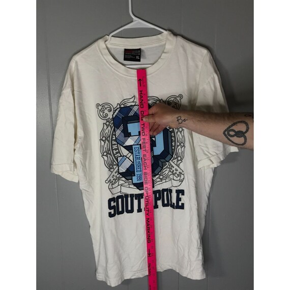 Vintage Y2K Southpole White Short Sleeve T-shirt Men's XL Grunge