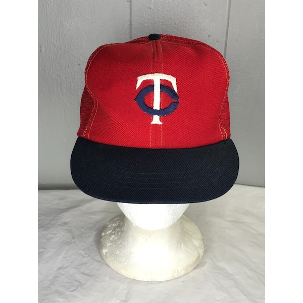 Vintage Minnesota Twins TC Logo Annco MLB Red Blue Trucker Hat Made USA