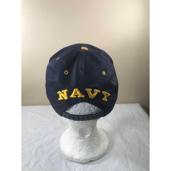 Vintage US navy back spellout snapback hat cap MA… - image 5