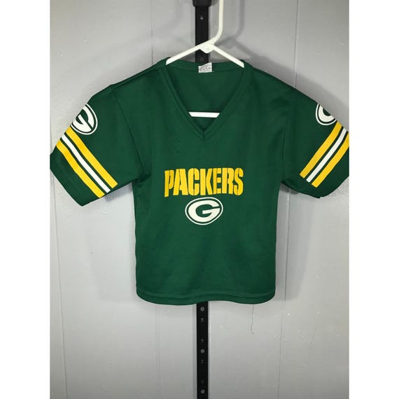 Vintage Green Bay Packers Blank Green Football Jersey Youth Small